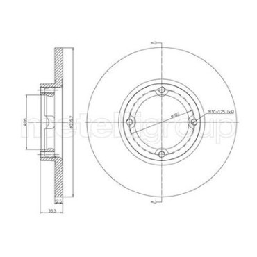 Диск тормозной METELLI 230597c