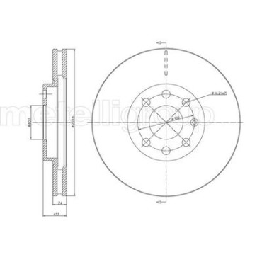 Диск тормозной METELLI 230604c