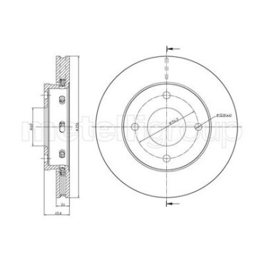 Диск тормозной METELLI 230623c