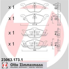 Колодки гальмівні дискові комплект ZIMMERMANN 230631731