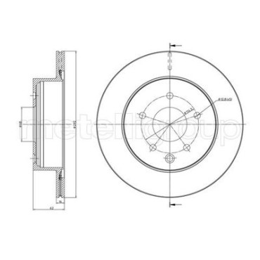 Диск тормозной METELLI 230797c