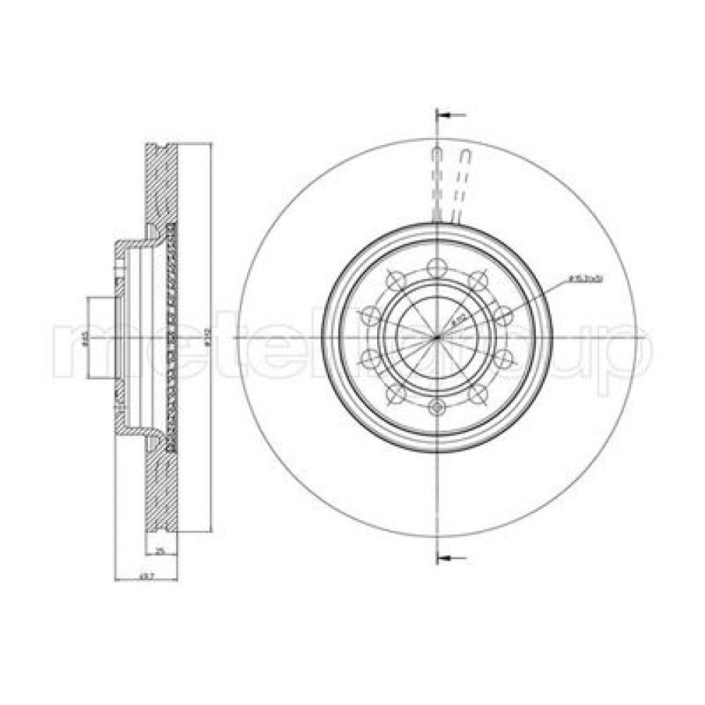 Диск тормозной METELLI 230840c