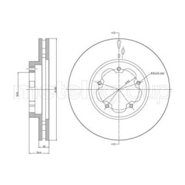 Диск гальмівний METELLI 230898