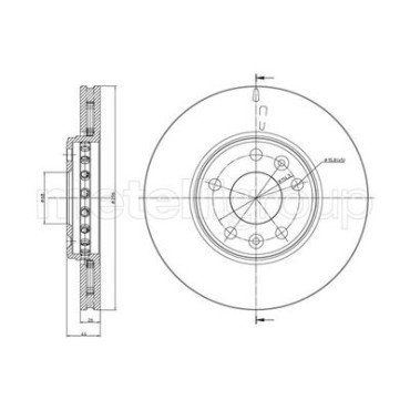 Тормозной диск METELLI 230942c