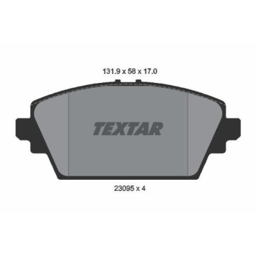 Комплект тормозных колодок из 4 шт. дисков Textar 2309501