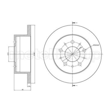 Диск тормозной METELLI 230952c