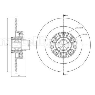 Диск тормозной METELLI 230980