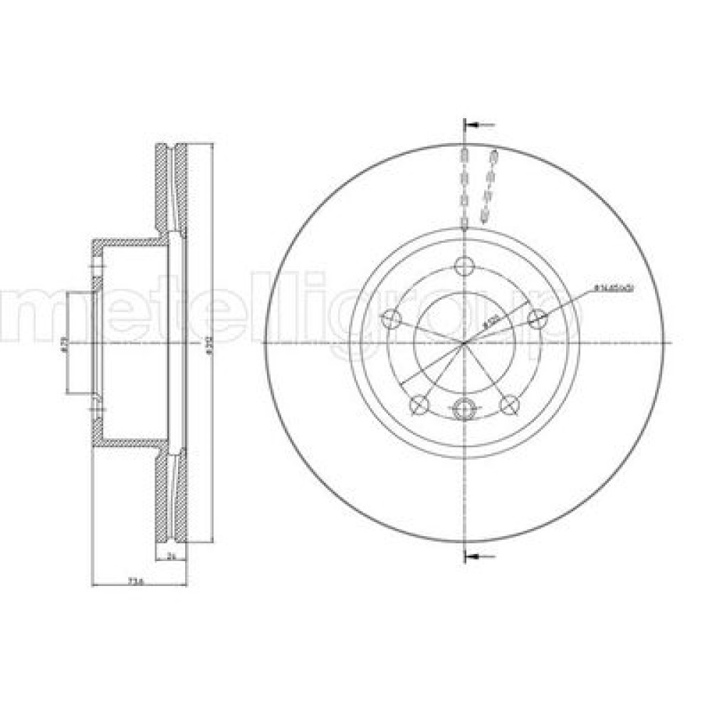 Тормозной диск METELLI 230986c