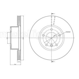 Тормозной диск METELLI 230986c