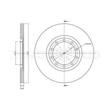 Диск тормозной METELLI 230998c
