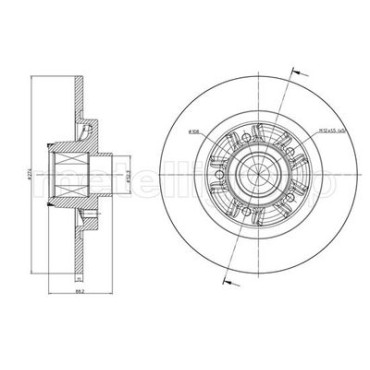 Диск тормозной METELLI 231196