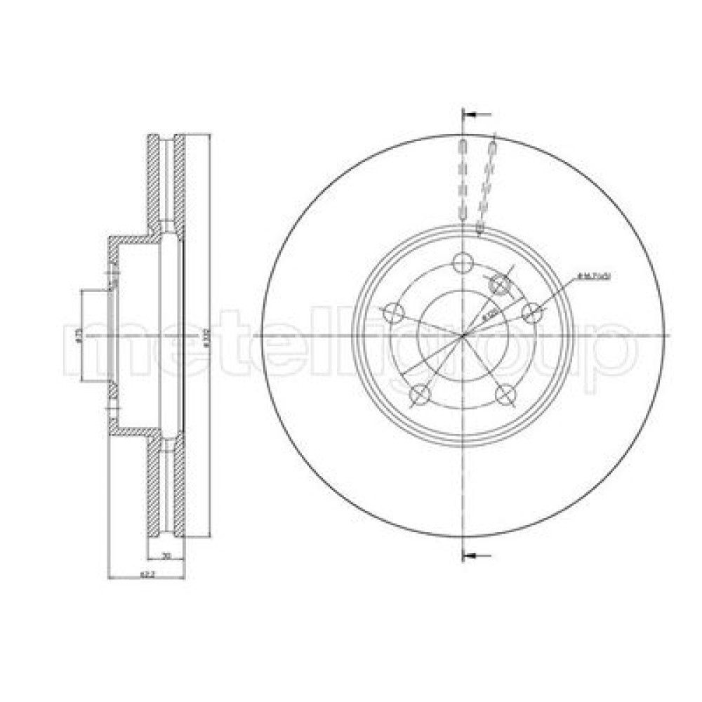 Диск тормозной METELLI 231300c