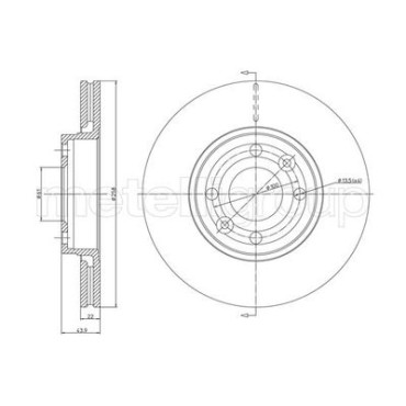 Диск гальмівний METELLI 231342c