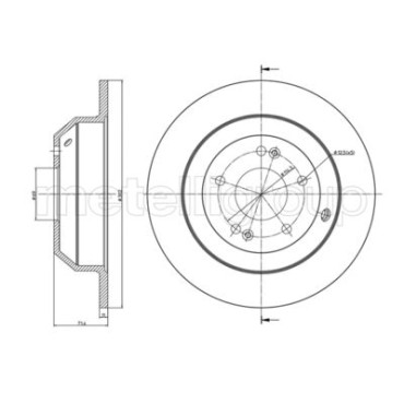 Диск тормозной METELLI 231347c