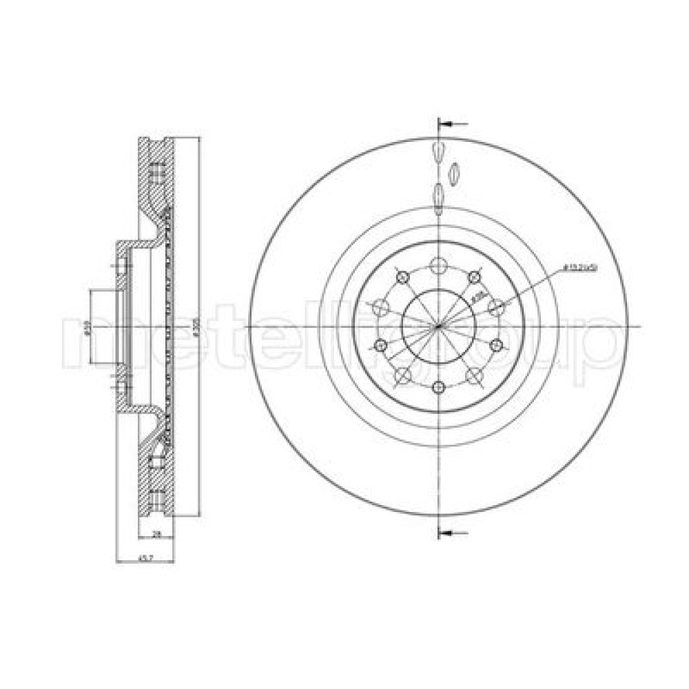 Диск тормозной METELLI 231392c