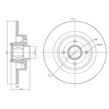 Диск тормозной METELLI 231457