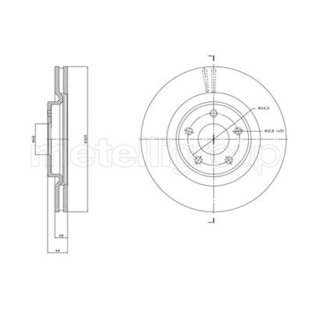 Диск гальмівний METELLI 231783c