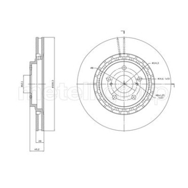 Диск гальмівний METELLI 231825c