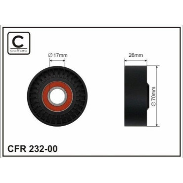 Ролик натяжника CAFFARO 23200