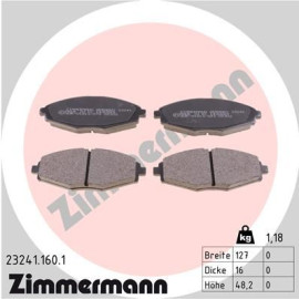 Колодки гальмівні дискові, комплект ZIMMERMANN 232411601