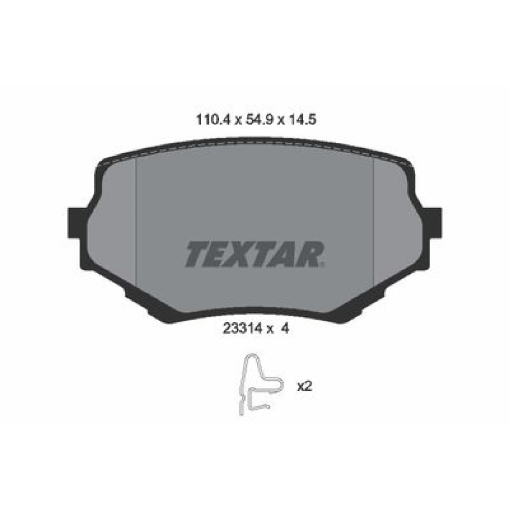 Комплект тормозных колодок из 4 шт. дисков Textar 2331401