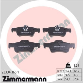 Колодки тормозные дисковые ZIMMERMANN 233341651