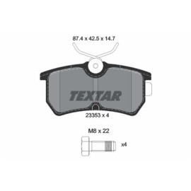 Комплект гальмівних колодок з 4 шт. дисків Textar 2335301