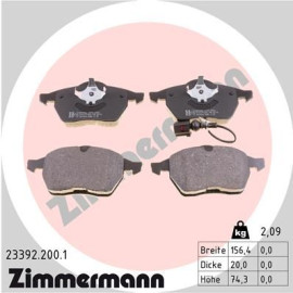 Колодки гальмівні дискові, комплект ZIMMERMANN 233922001