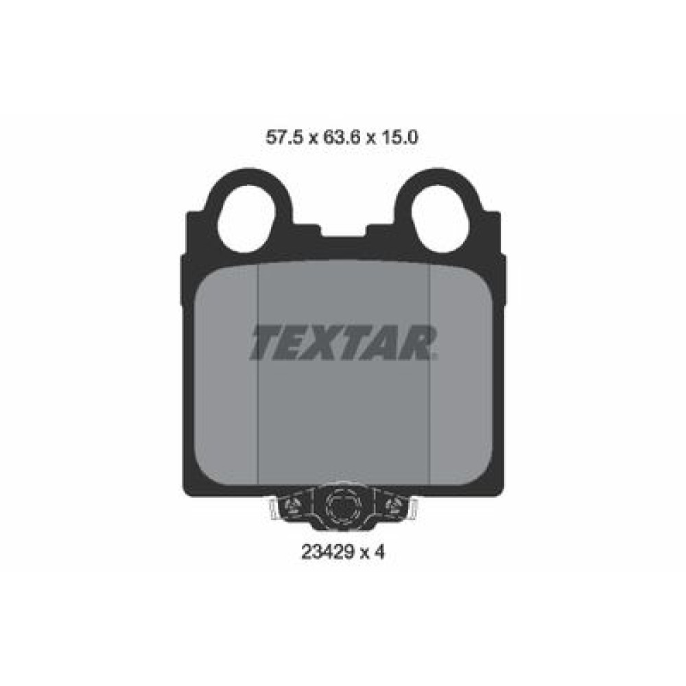 Комплект гальмівних колодок з 4 шт. дисків Textar 2342901