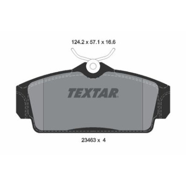 Комплект тормозных колодок из 4 шт. дисков Textar 2346302