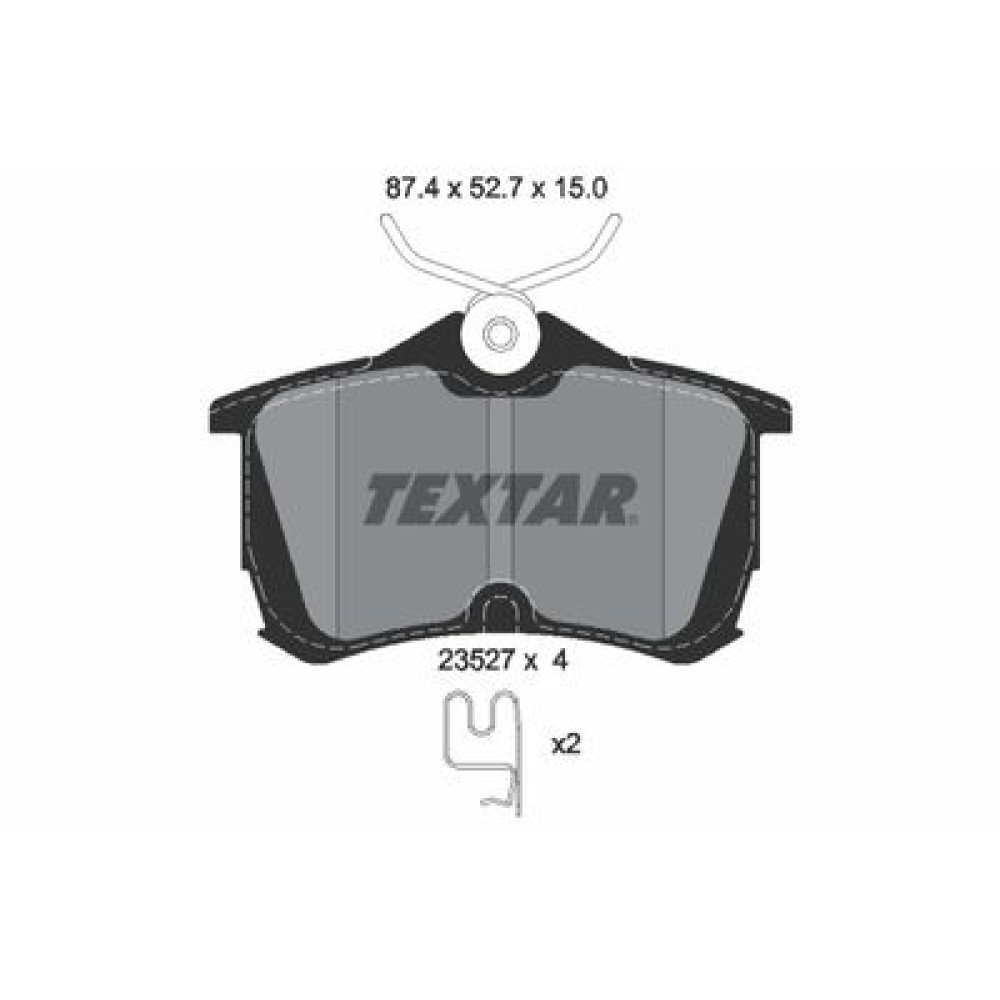 Комплект гальмівних колодок з 4 шт. дисків Textar 2352701