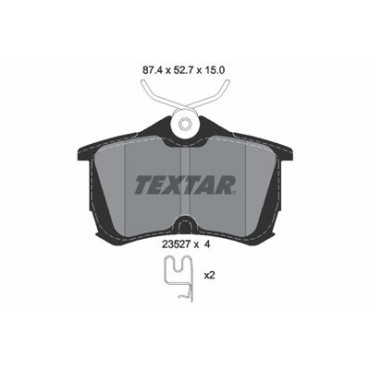 Комплект гальмівних колодок з 4 шт. дисків Textar 2352701