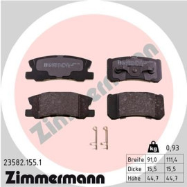 Колодки тормозные дисковые, комплект ZIMMERMANN 235821551