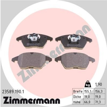 Гальмівні колодки комплект ZIMMERMANN 235891901