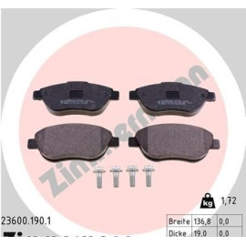 Колодки гальмівні дискові, комплект ZIMMERMANN 236001901