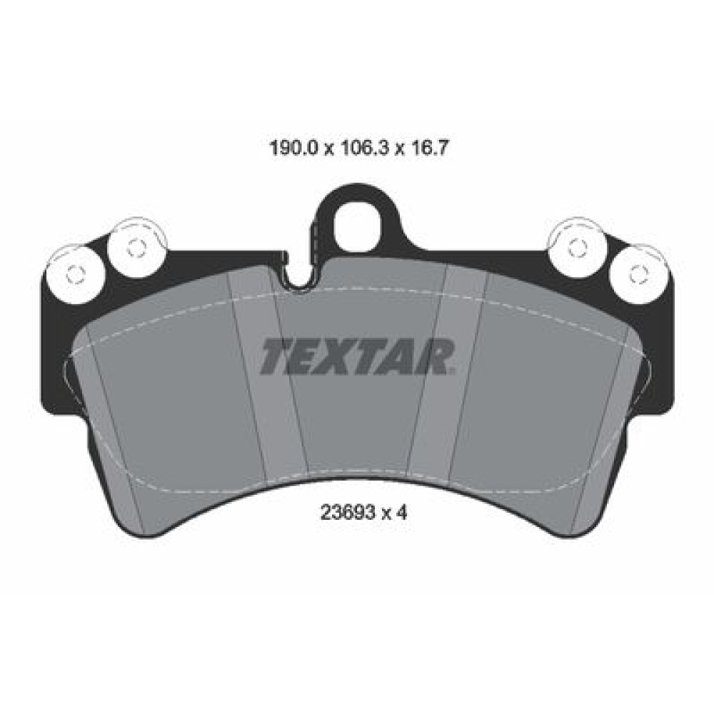 Комплект тормозных колодок из 4 шт. дисков Textar 2369302