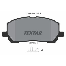 Комплект тормозных колодок из 4 шт. дисков Textar 2370301