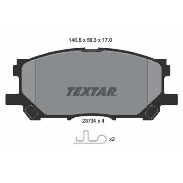 Комплект тормозных колодок из 4 шт. дисков Textar 2373401