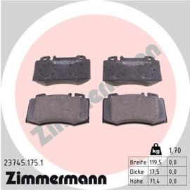Колодки тормозные дисковые, комплект ZIMMERMANN 237451751