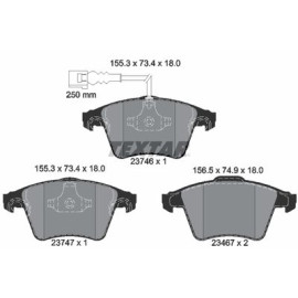 Комплект тормозных колодок из 4 шт. дисков Textar 2374601