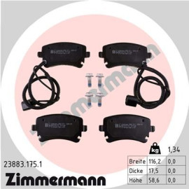 Колодки тормозные дисковые ZIMMERMANN 238831751