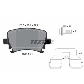 Колодки гальмівні дискові Textar 2391401