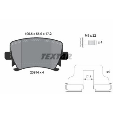 Колодки гальмівні дискові Textar 2391401