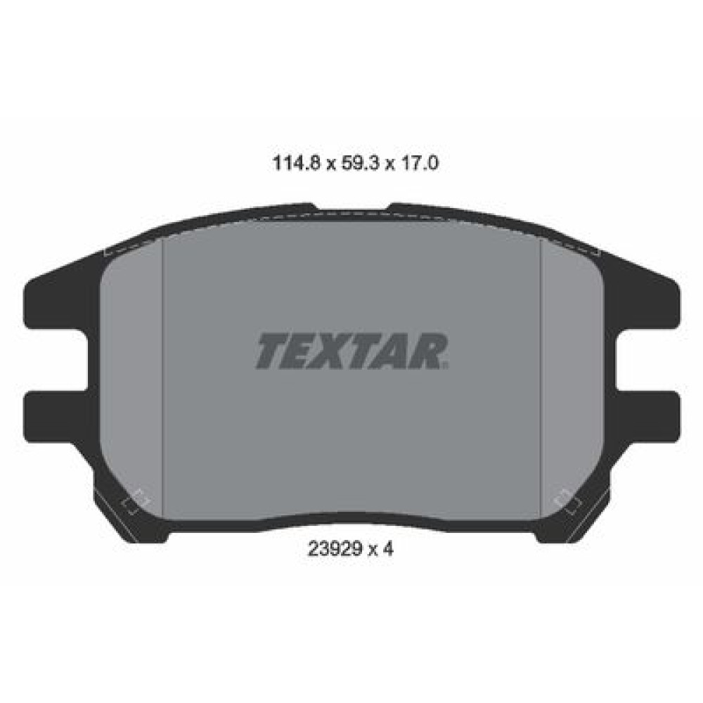 Комплект гальмівних колодок з 4 шт. дисків Textar 2392901