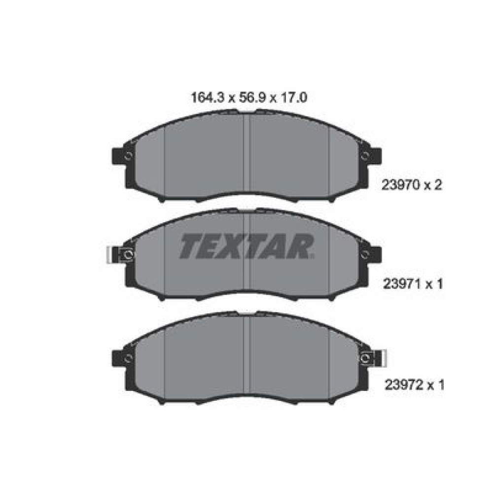 Комплект гальмівних колодок з 4 шт. дисків Textar 2397001