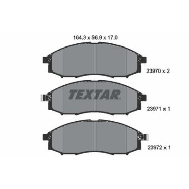Комплект гальмівних колодок з 4 шт. дисків Textar 2397001