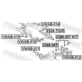 Болт підвіски з ексцентриком Febest 2398007kit