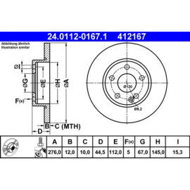 Диск гальмівний ATE 24011201671