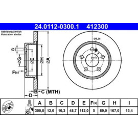 ATE 24011203001 Диск гальмівний ATE 24011203001
