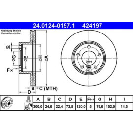 ATE 24012401971 Гальмівний диск ATE 24012401971